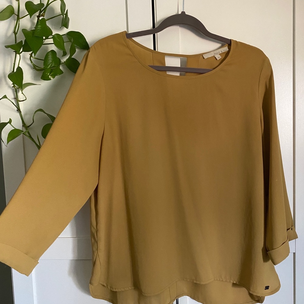 Monk & Lou Mustard Yellow Blouse
